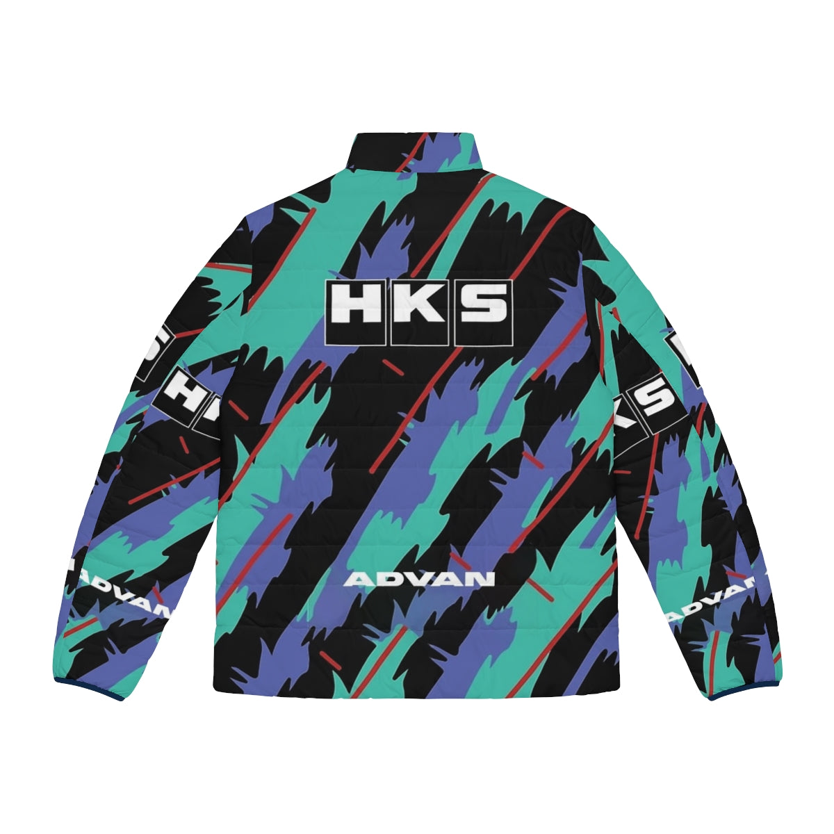 HKS Advan JDM Puffer Jacket with Japanese design elements - Back