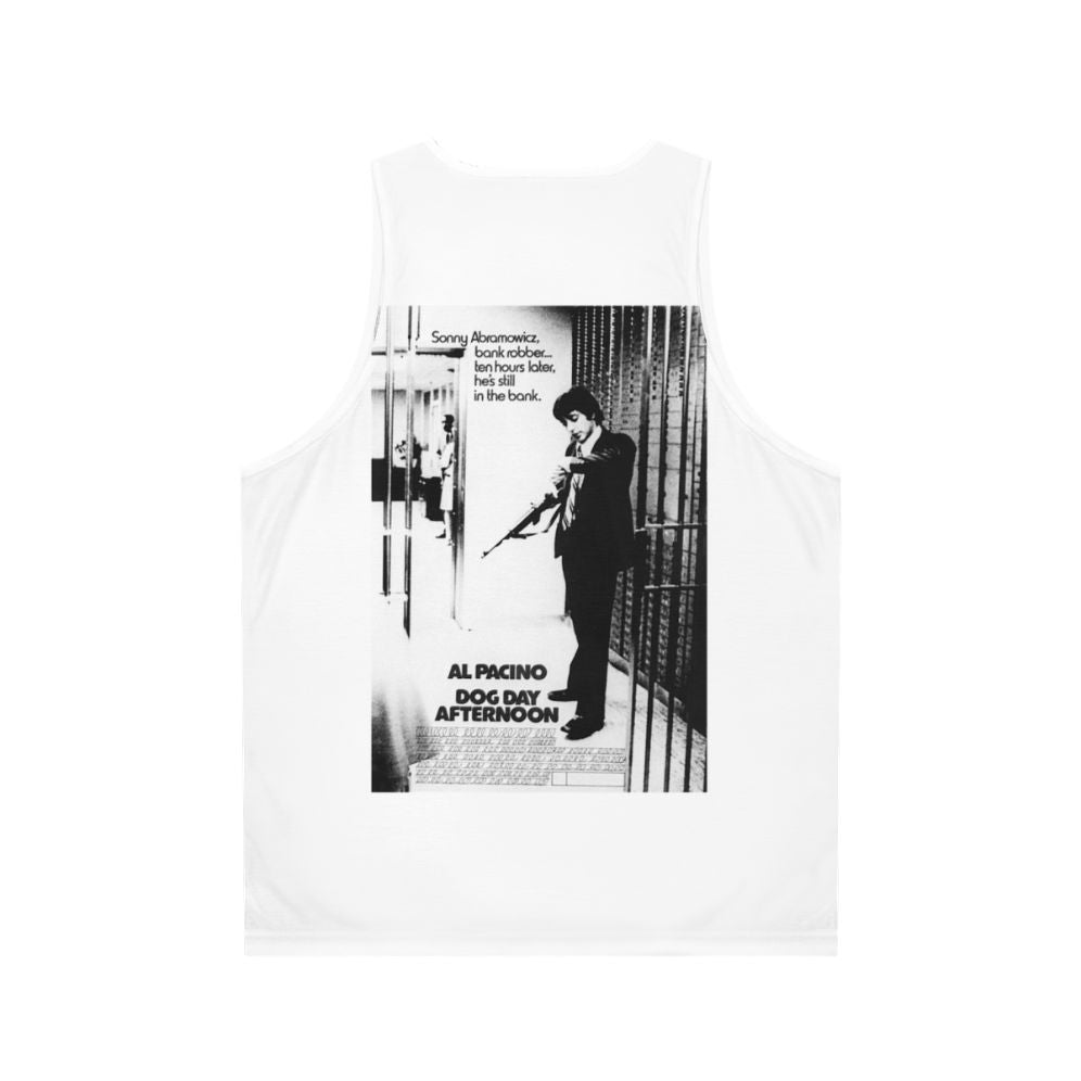 Unisex vintage-style tank top with Al Pacino and "Dog Day Afternoon" graphic - Back