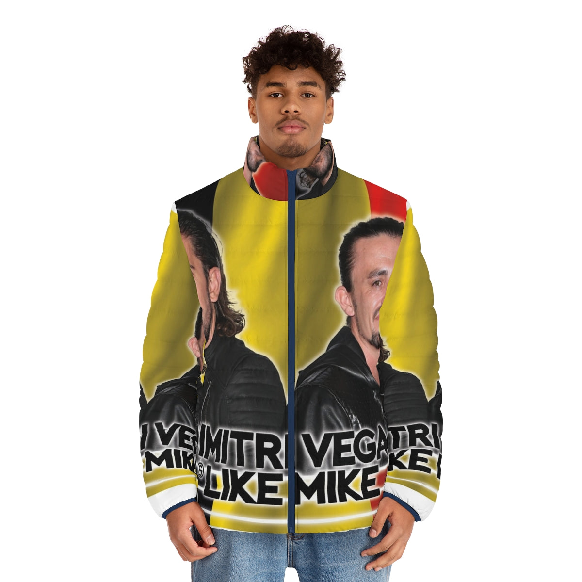 Dimitri Vegas & Like Mike Inspired EDM Puffer Jacket - men front