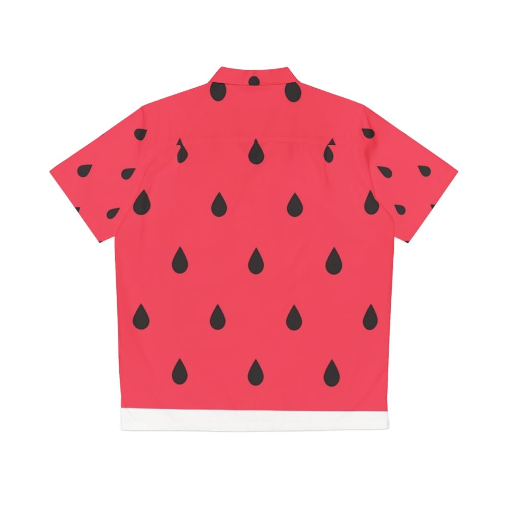 Watermelon abstract pattern Hawaiian shirt - Back