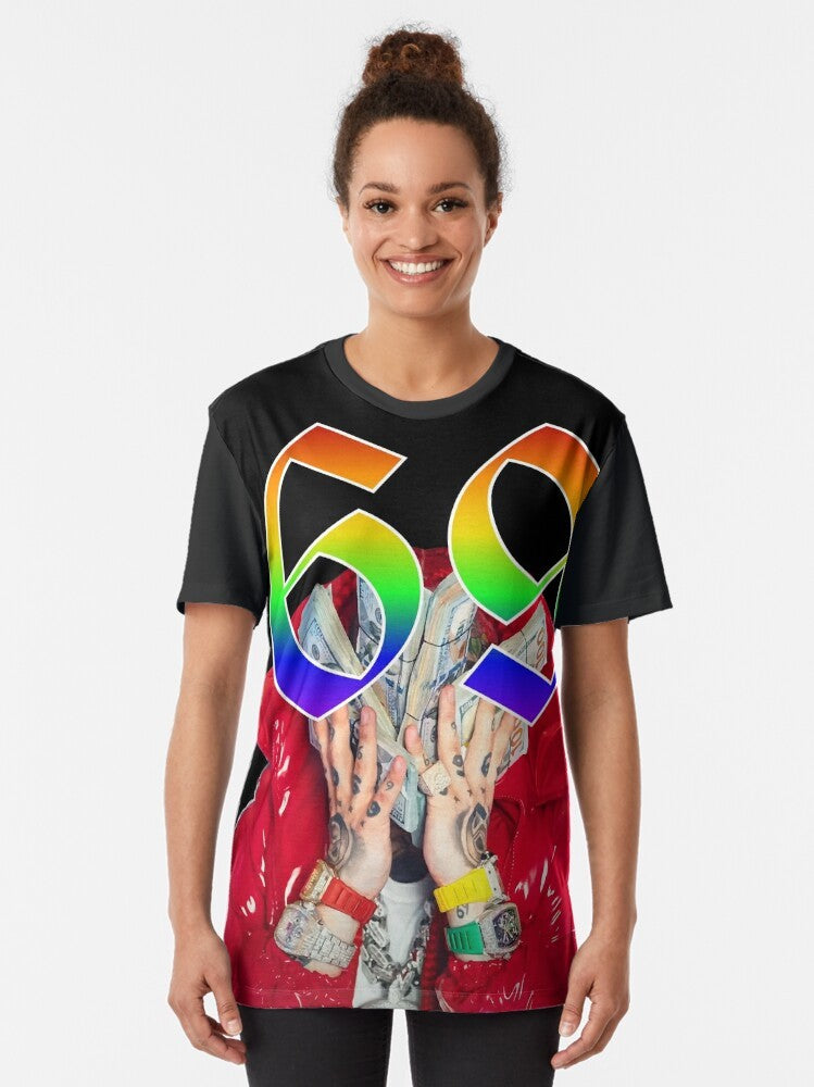 Trollz Graphic T-Shirt featuring Tekashi 6ix9ine and troll imagery - Women