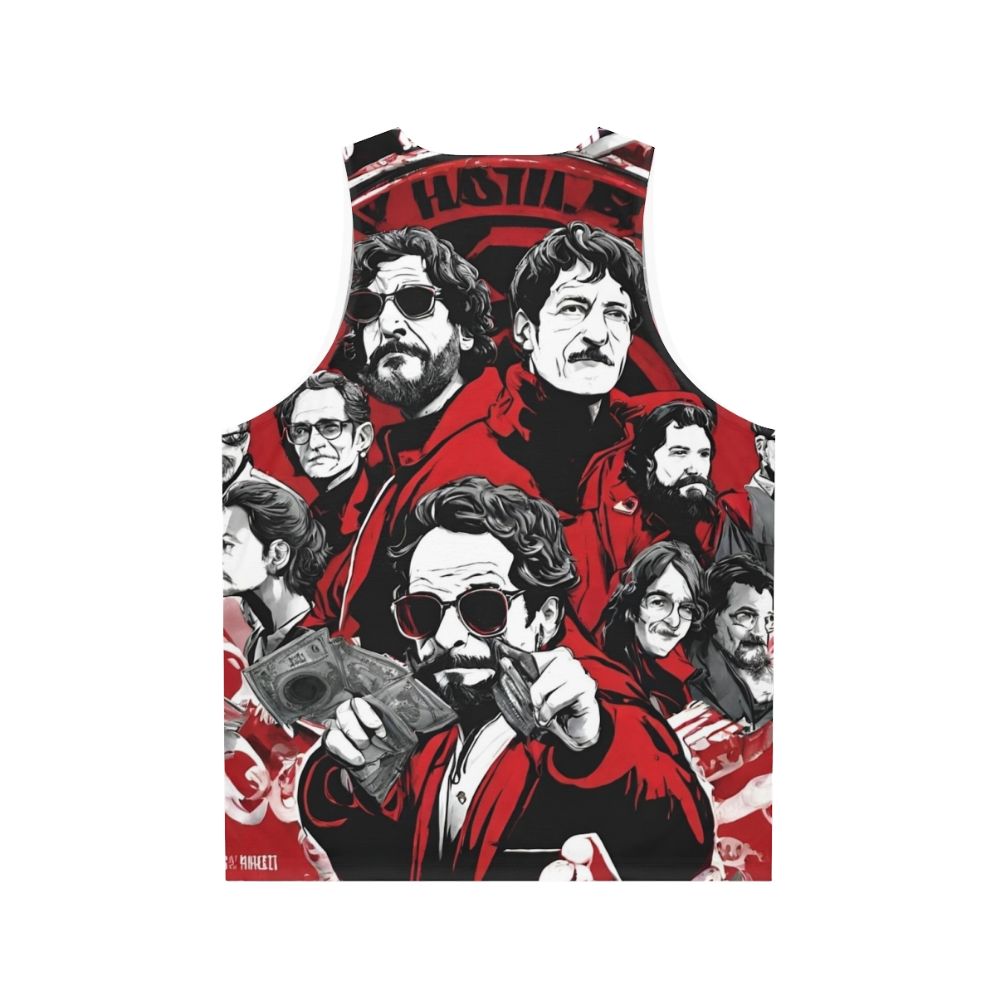 Money Heist Team Artwork Unisex Tank Top - Back