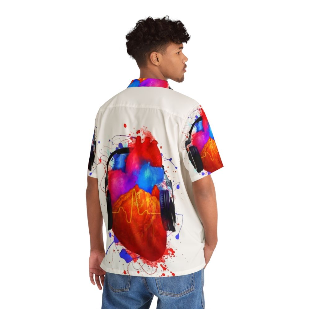 Music Lover's Hawaiian Shirt with Vibrant Designs for the Audio Enthusiast - People Back