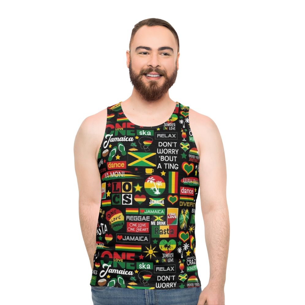 Jamaica One Love Reggae Rastafarian Culture Unisex Tank Top - men