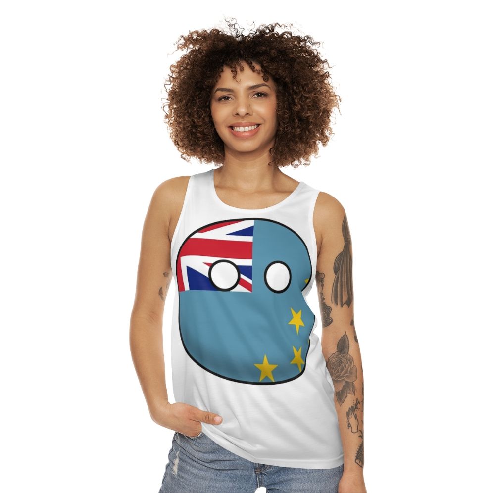 Tuvalu Countryball Unisex Tank Top - women