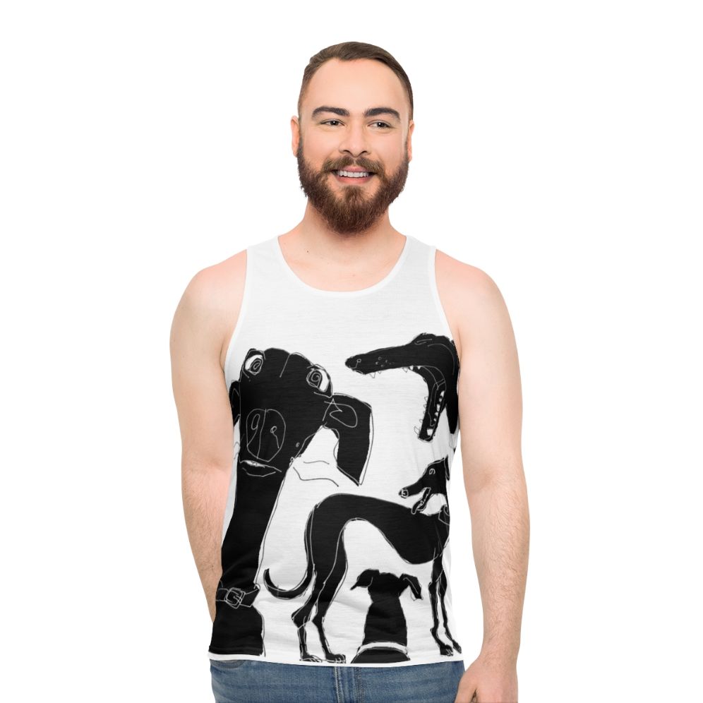 Greyhound Pixel Graphic Tank Top - men