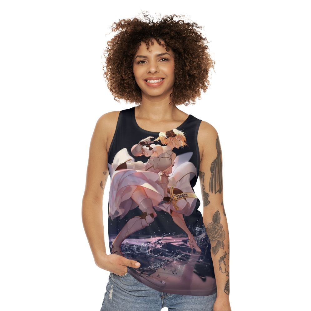 Saber Lily Fate Anime Unisex Tank Top - women