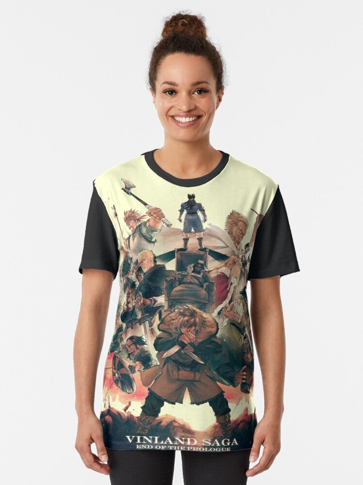 Vinland Saga Viking Graphic T-Shirt featuring characters from the popular anime series - Women