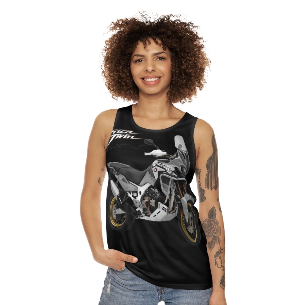 Africa Twin unisex motorcycle adventure rider tank top - women