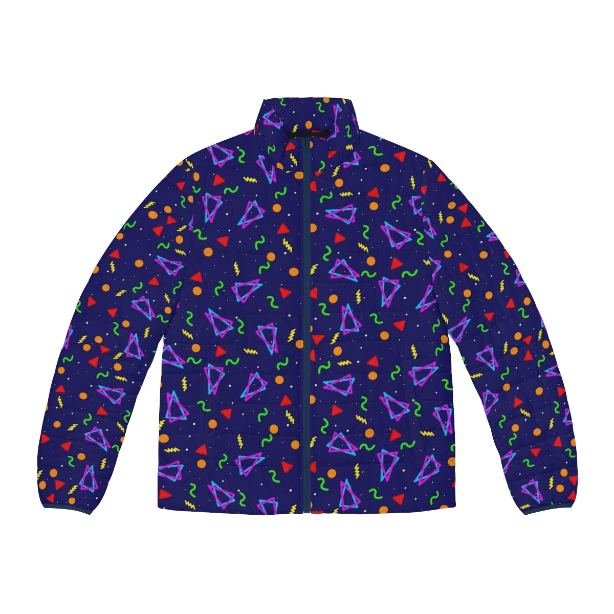 Arcade Carpet Puffer Jacket with Retro 80s Video Game Inspired Design