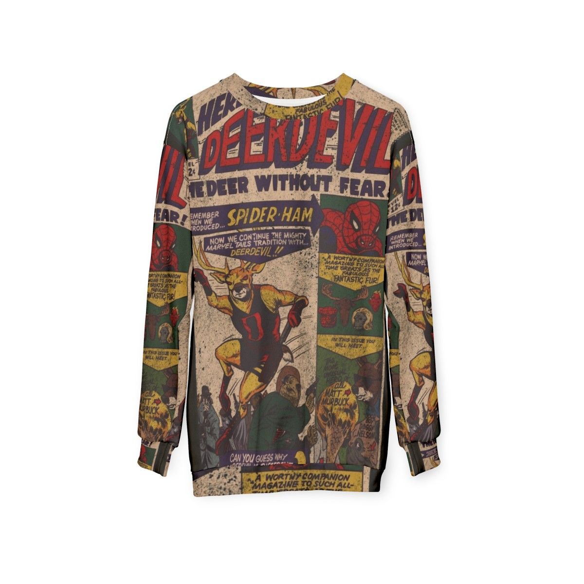 Deerdevil 1 Superhero Sweatshirt - hanging