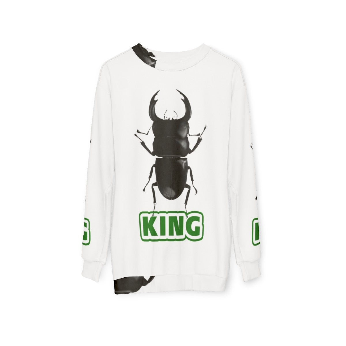 No More Heroes King of Beetles Glittering Black Sweatshirt - hanging