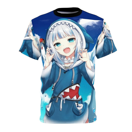 Hololive Vtuber Gawr Gura Anime T-Shirt with Cute Chibi Fanart Design