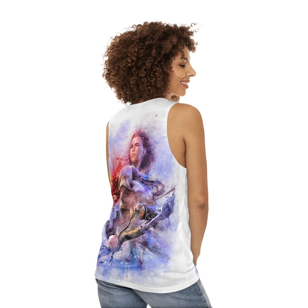 Aloy Watercolor Unisex Gaming Tank Top - women back