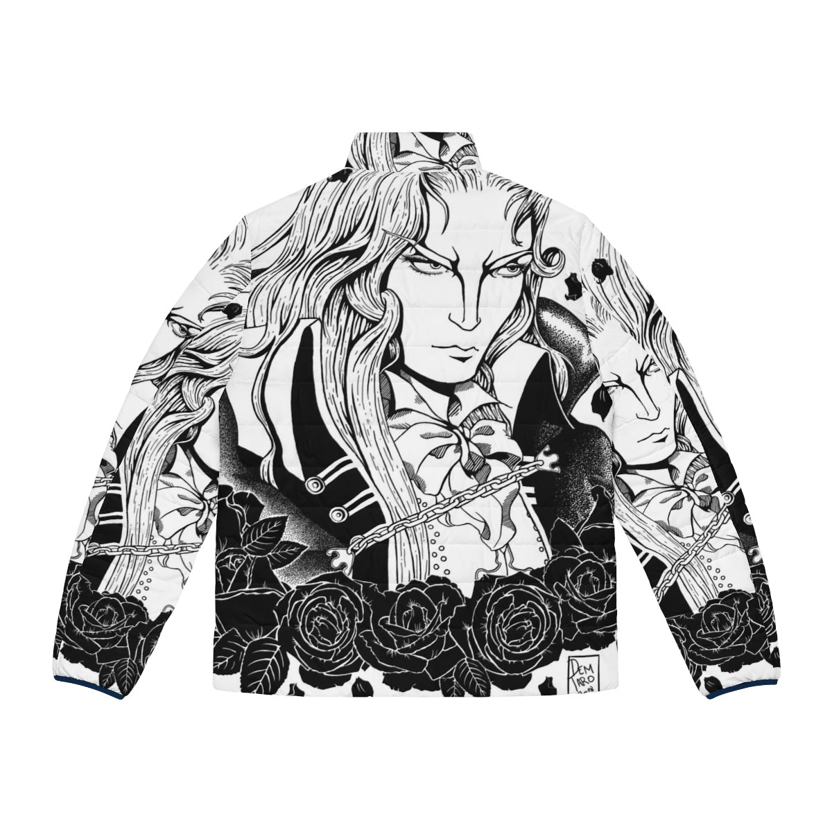 Alucard from Castlevania Netflix Series Puffer Jacket - Back