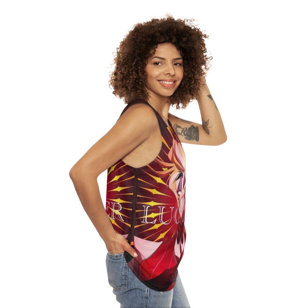 Hazbin Hotel Lucifer Morningstar Unisex Tank Top - women side