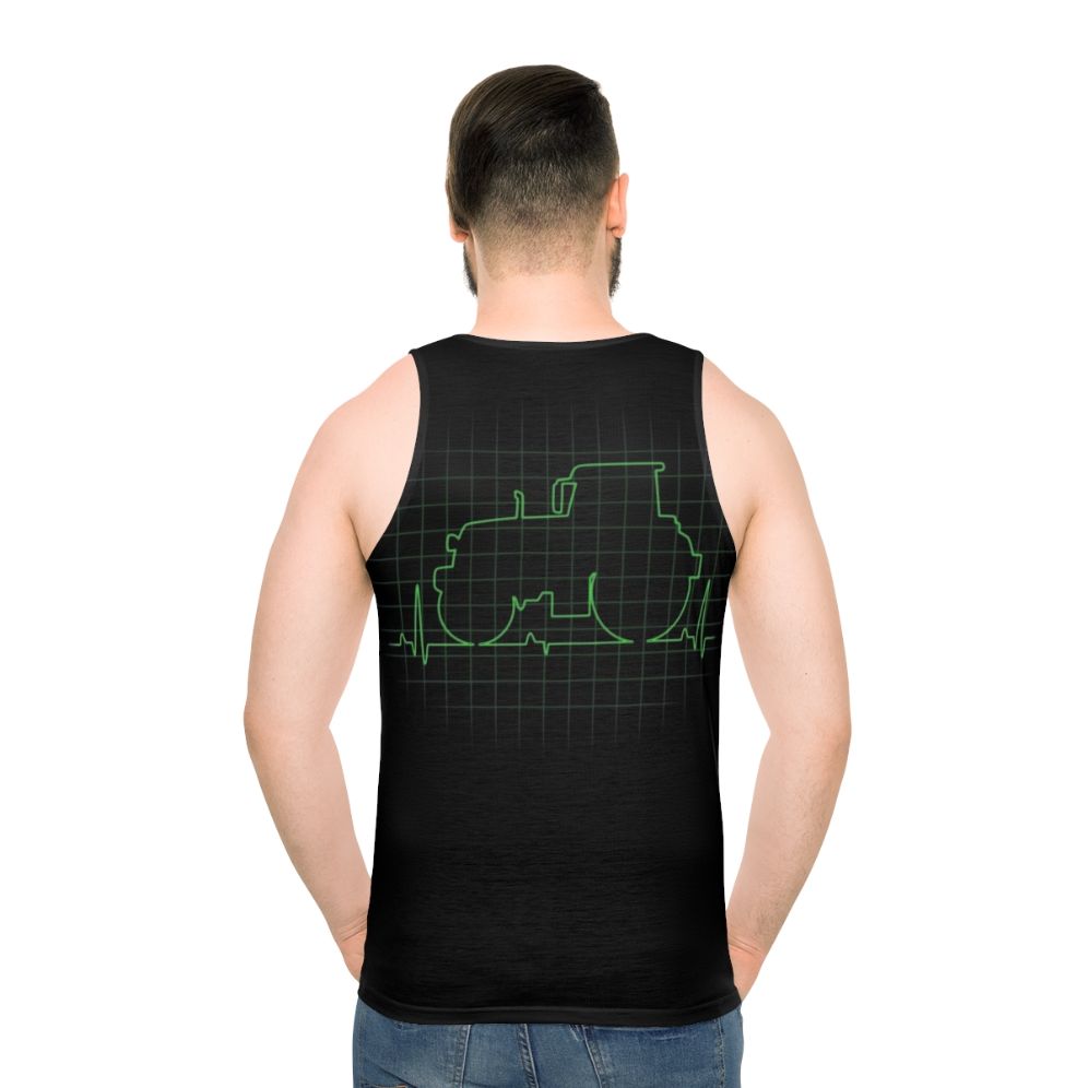 Tractor Farmer Unisex Tank Top - men back