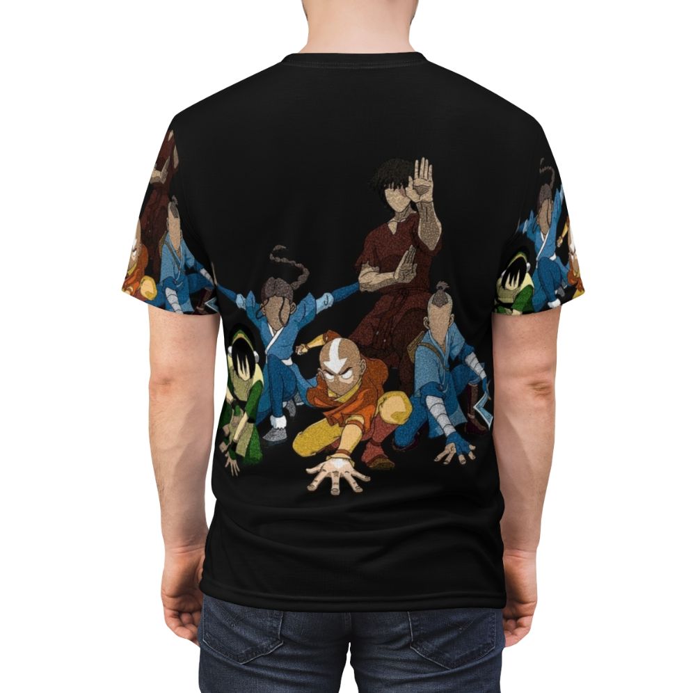 Illustrated Avatar: The Last Airbender inspired design on a t-shirt - men back