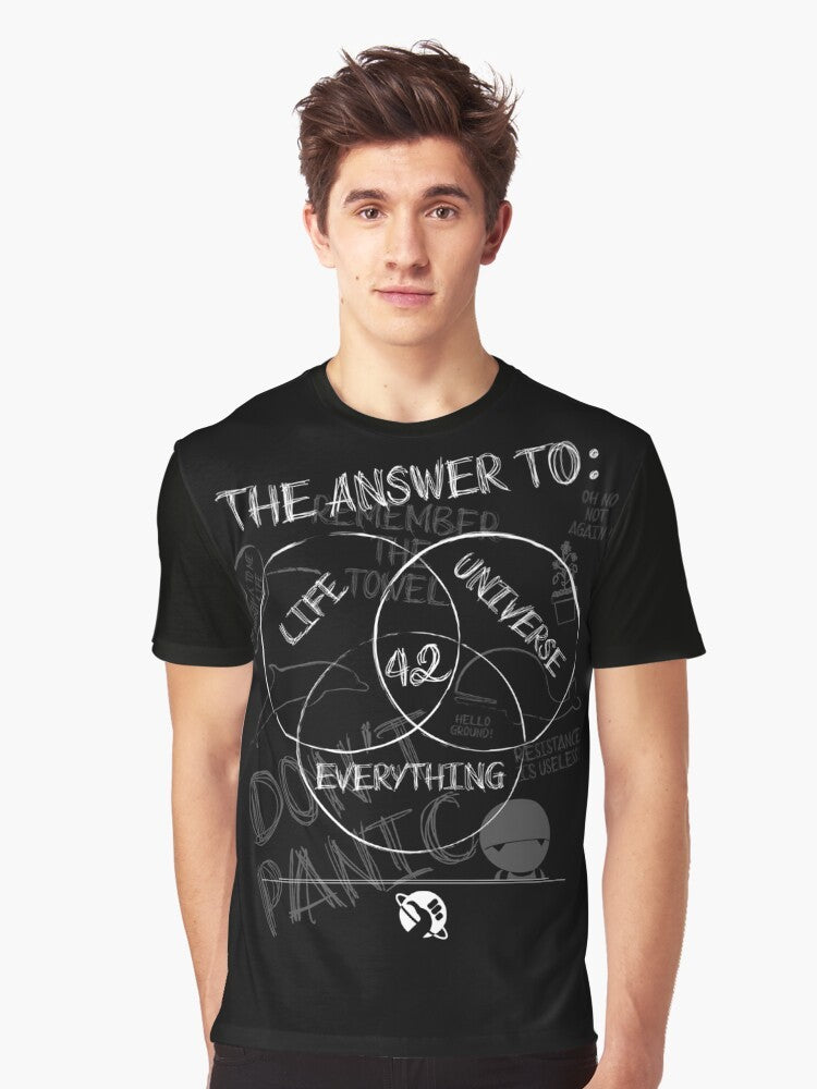 The Ultimate Answer 42 Hitchhiker's Guide to the Galaxy Graphic T-Shirt - Men