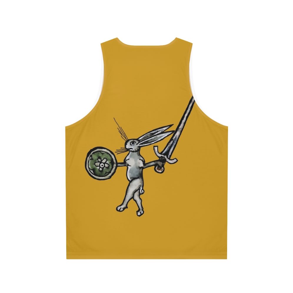 Medieval Rabbit Warrior Unisex Tank Top - Back