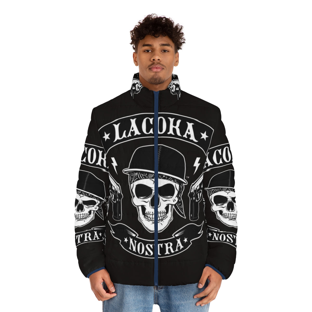 La Coka Nostra Puffer Jacket, featuring streetwear-inspired design and premium quality - men front