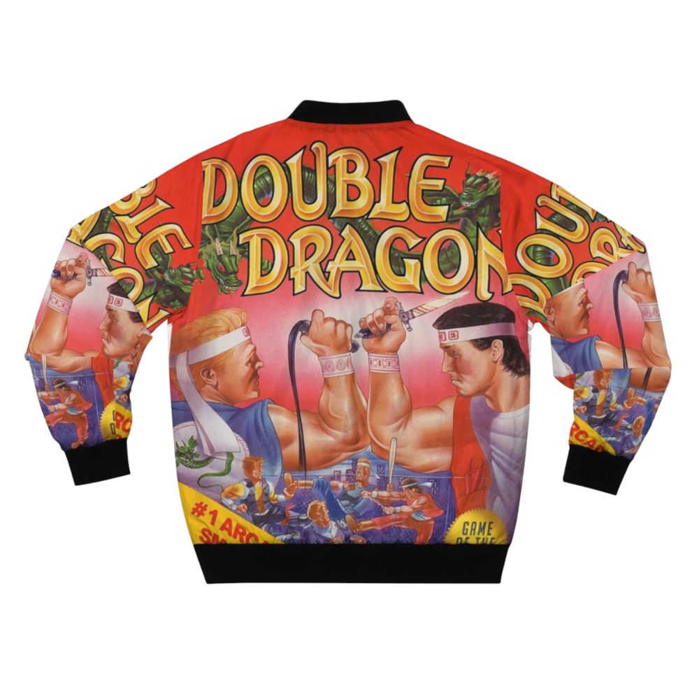 Retro Double Dragon bomber jacket featuring classic video game inspired design - Back