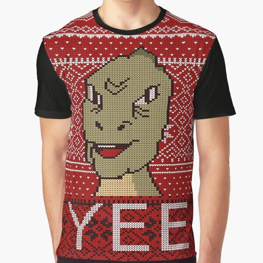 Ugly Christmas Sweater 2019 - Yee Meme Dinosaur Graphic T-Shirt