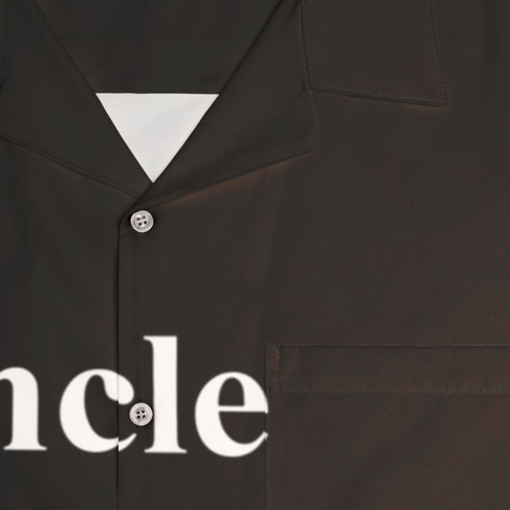 Hilarious Cat Uncle "Cuncle" Hawaiian Shirt - Detail