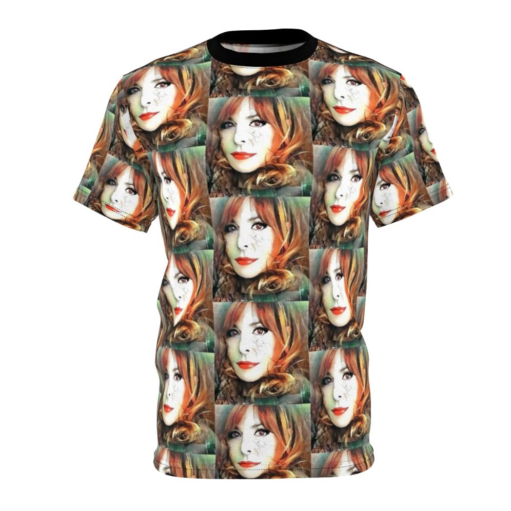 Mylene Farmer inspired t-shirt with digital art and photo manipulation