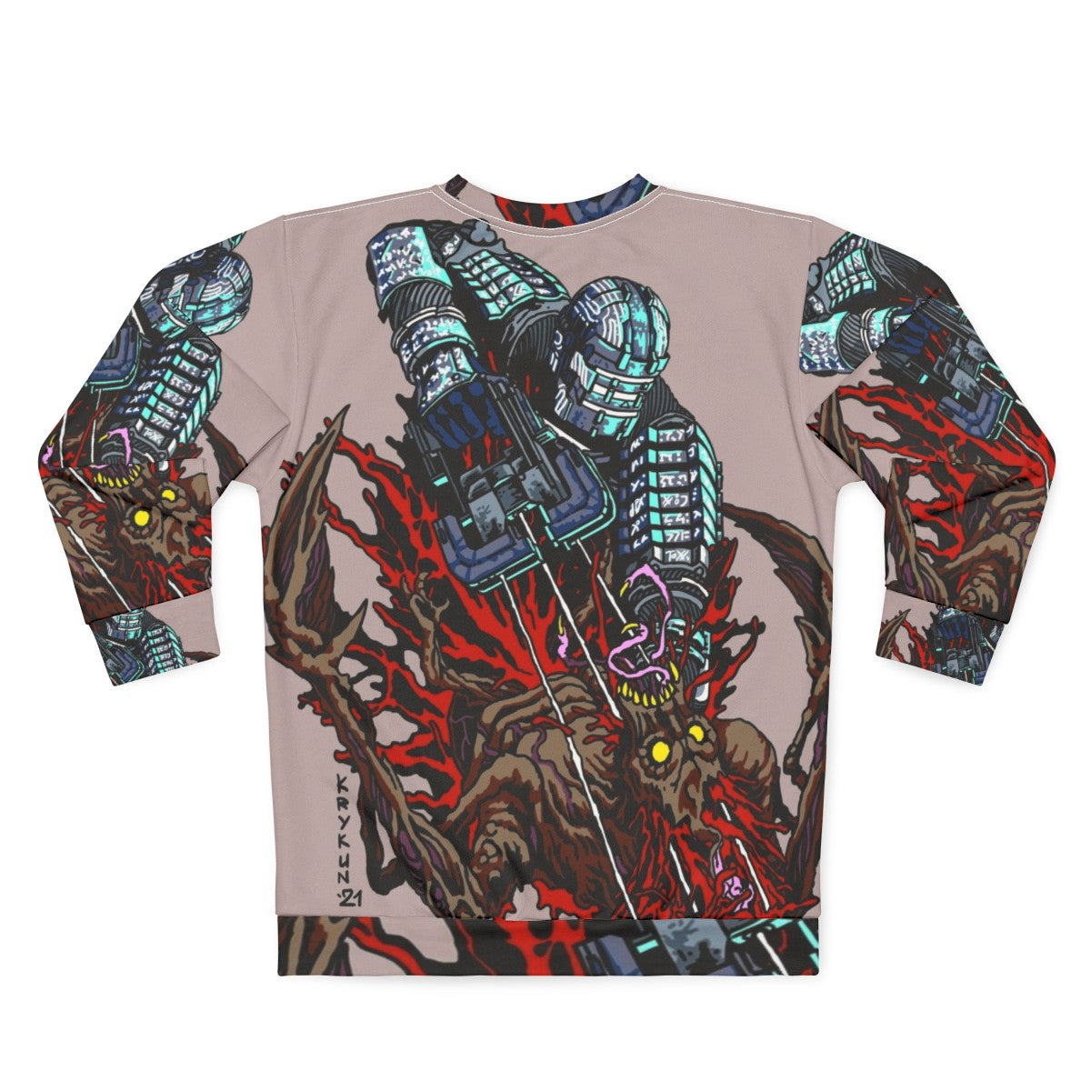 Necro Space Survival Horror Video Game Sweatshirt - Back