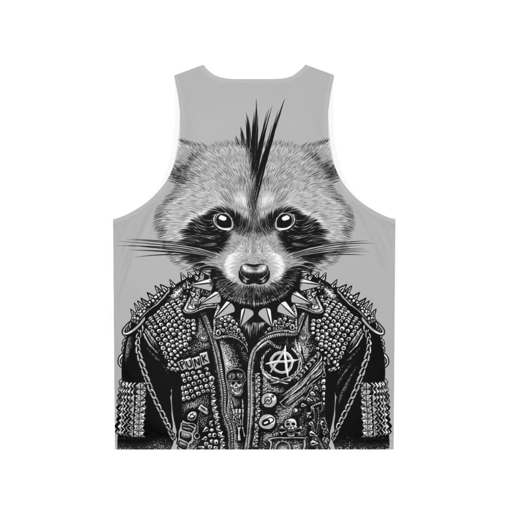 Punk Raccoon Graphic Tank Top - Back