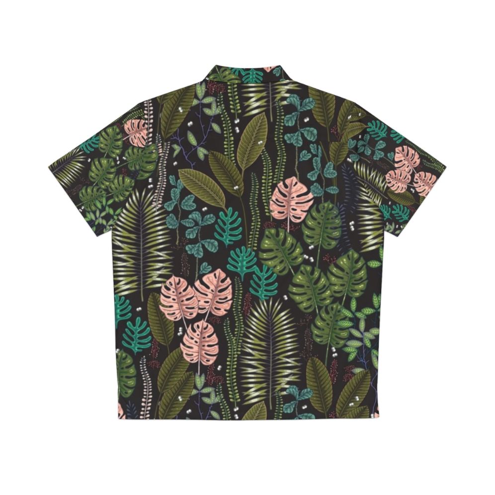 Tropical Hawaiian shirt with botanical floral nature print - Back