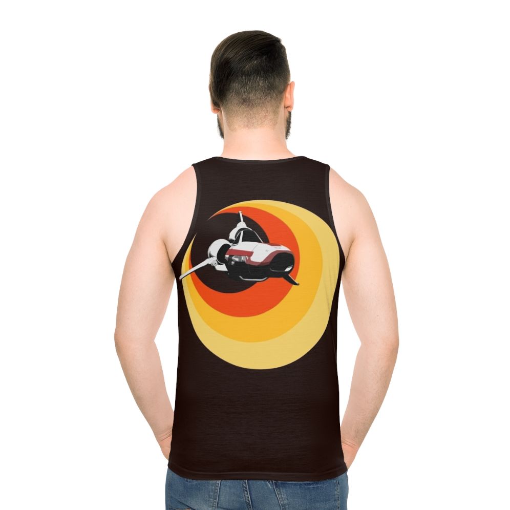 Turbo Boost Retro Sci-Fi Unisex Tank Top - men back