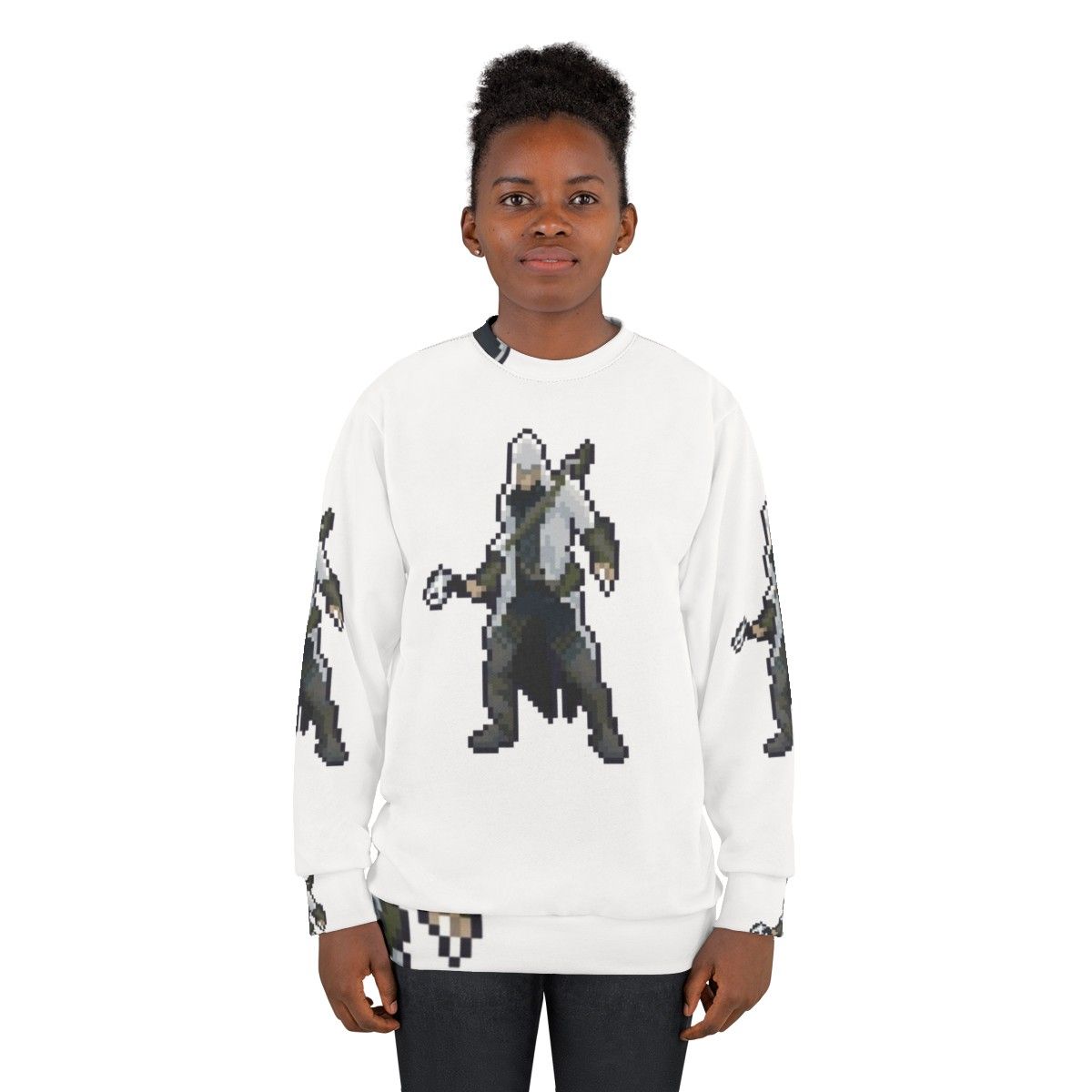 Assassin's Creed Connor Kenway Pixel Art Retro Gaming Sweatshirt - women