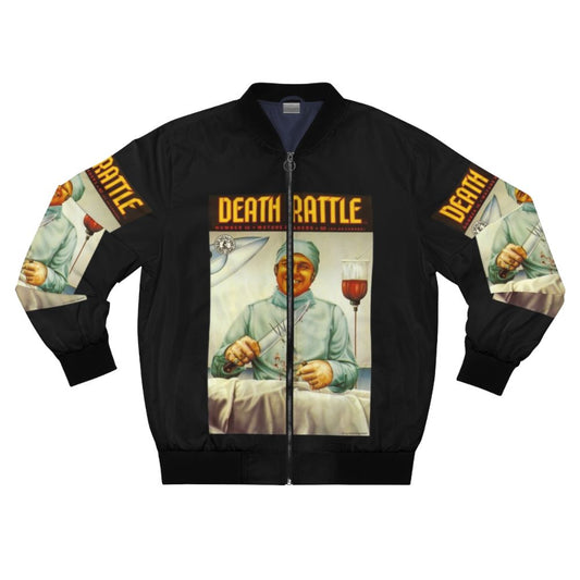 Vintage underground comics horror bomber jacket with Death Rattle #16 cover art