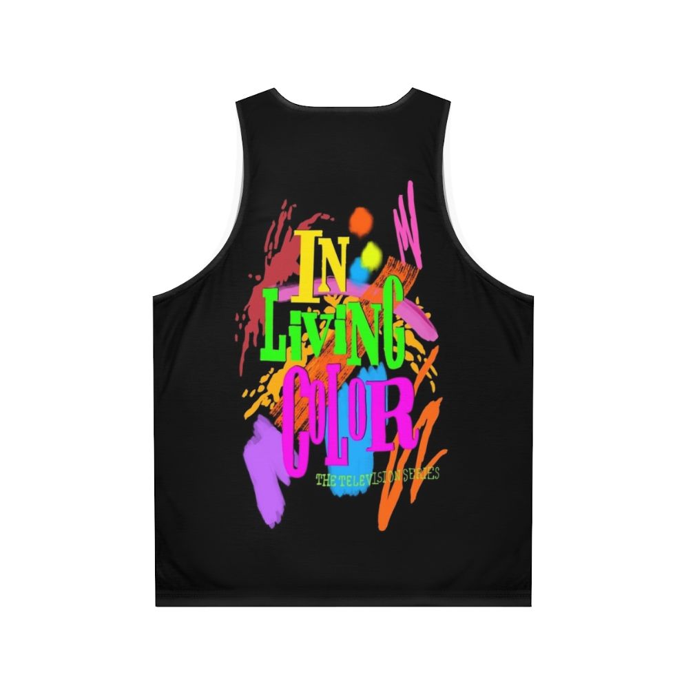 90s Unisex Tank Top with "In Living Color" Design - Back