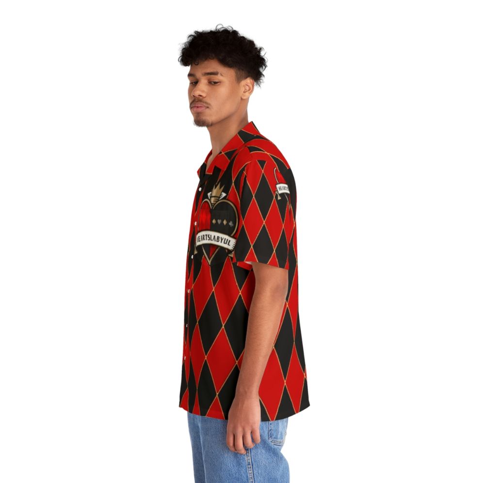 Heartslabyul Hawaiian Shirt with Twisted Wonderland characters - People Left