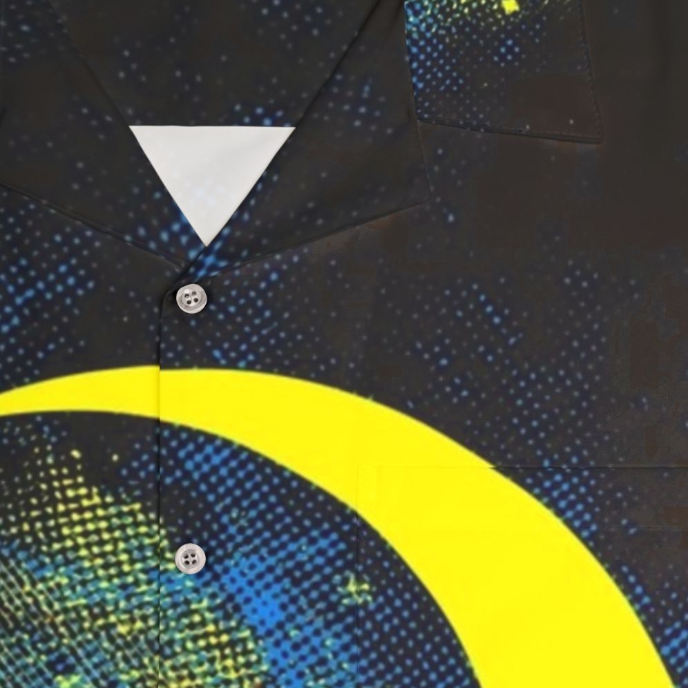 Celestial Moon Art Hawaiian Shirt - Detail