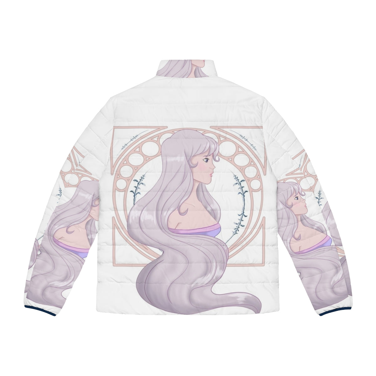 Lady Amalthea white unicorn puffer jacket from the film The Last Unicorn - Back