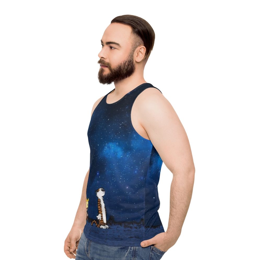 Calvin and Hobbes Unisex Tank Top - men side