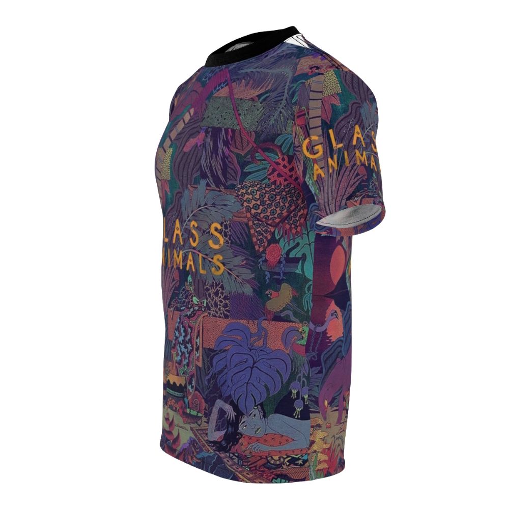 Glass Animals Zaba inspired all-over print t-shirt with colorful album art design - men left