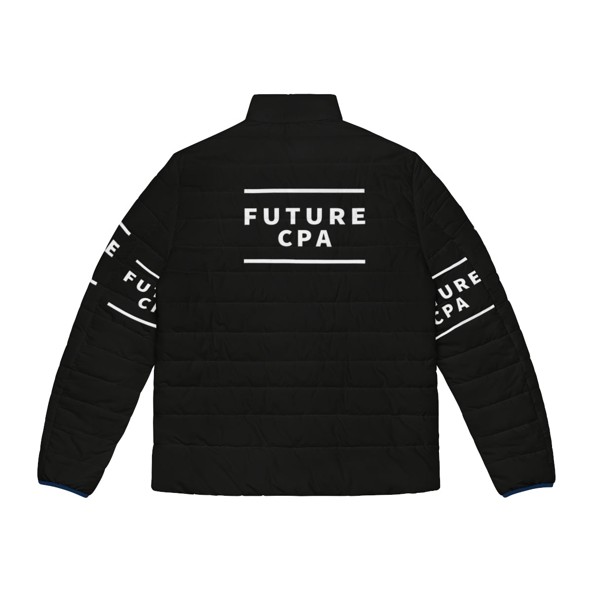 Stylish CPA puffer jacket for ambitious accounting and finance professionals - Back