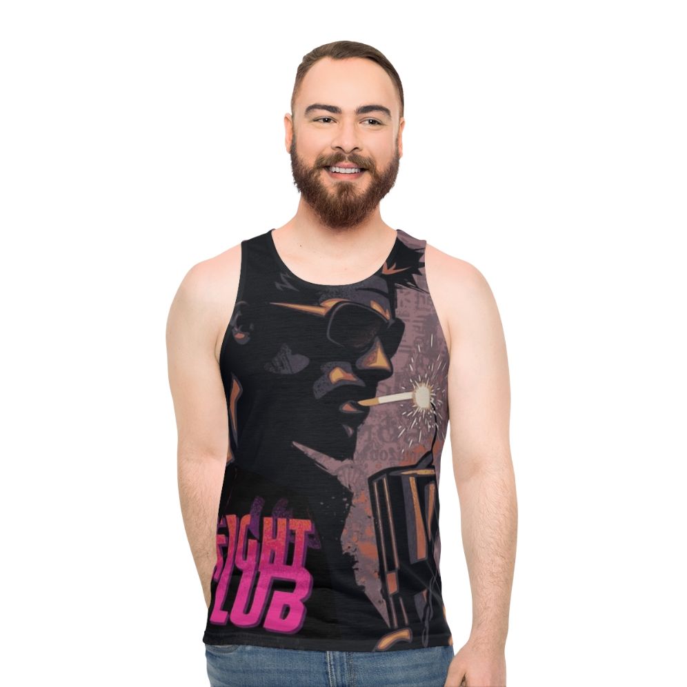 Fight Club Tyler Durden Smoking Dynamite Unisex Tank Top - men