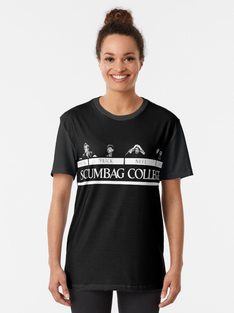 80s punk graphic t-shirt with the "Young Ones Scumbag College" design - Women