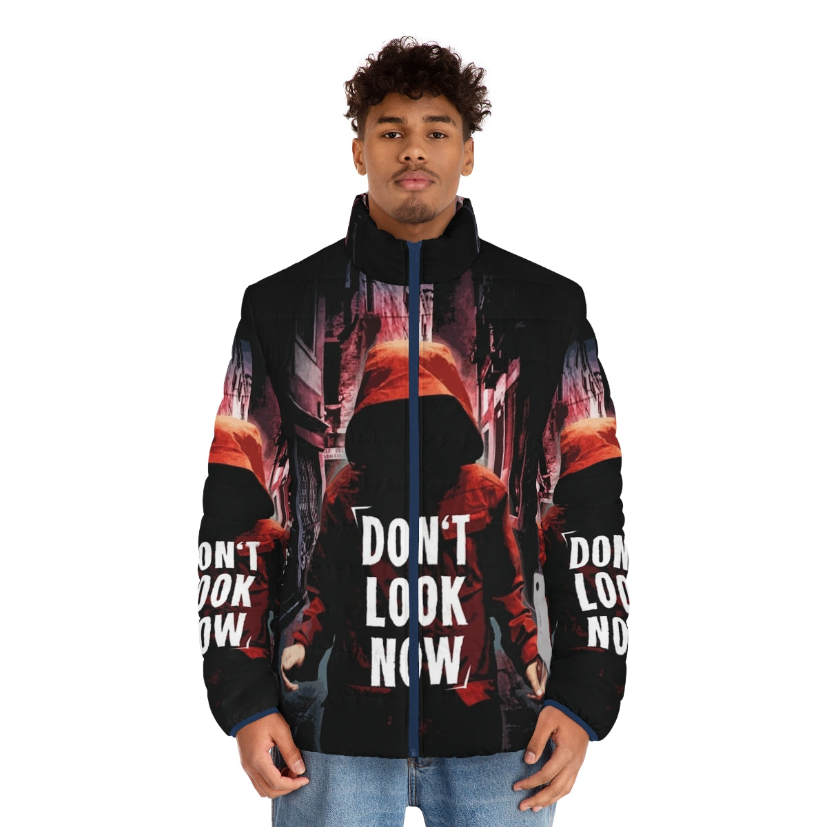 Don't Look Now Puffer Jacket - Inspired by the Iconic 1970s Horror Film - men front