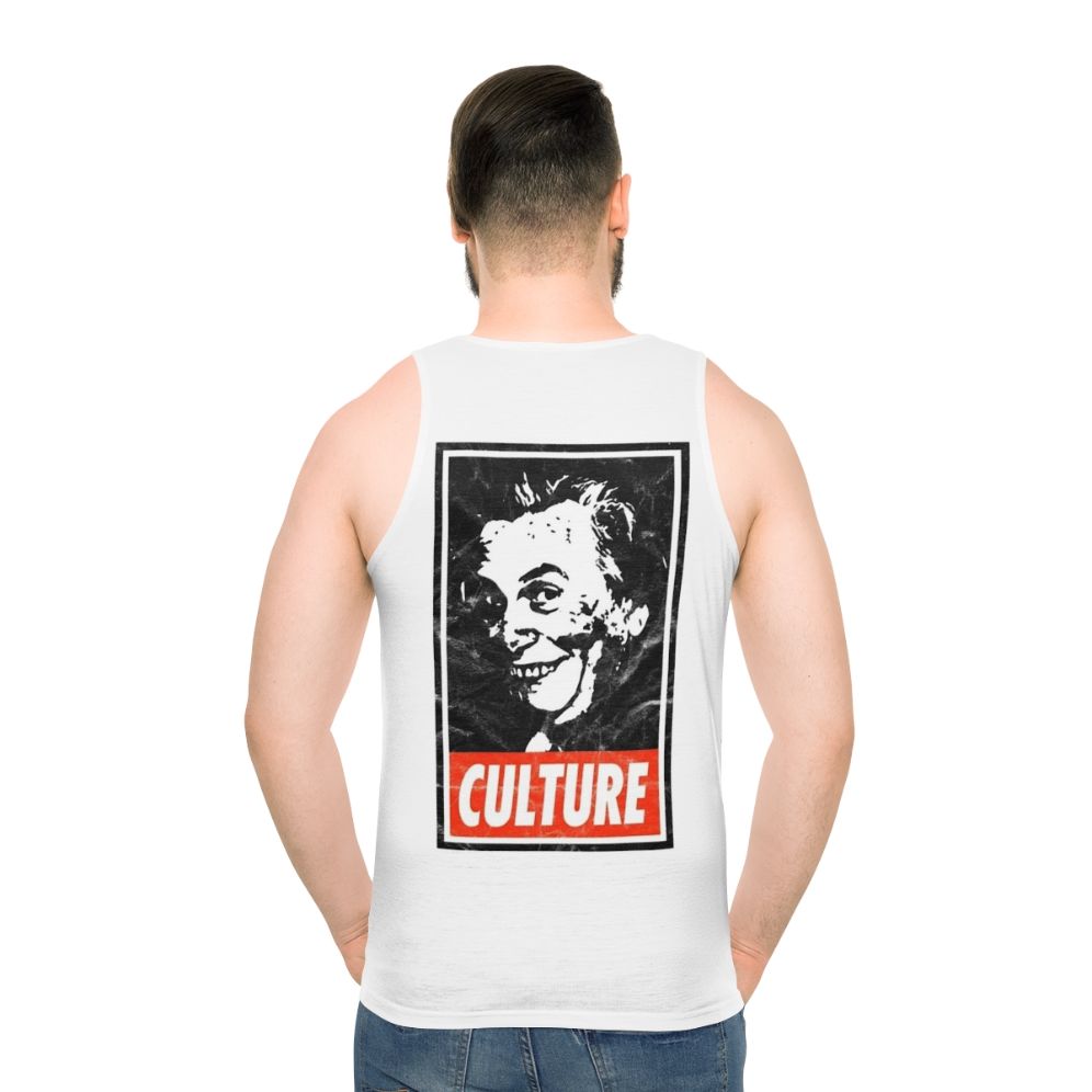 Sir Les Culture Distressed Unisex Tank Top - men back