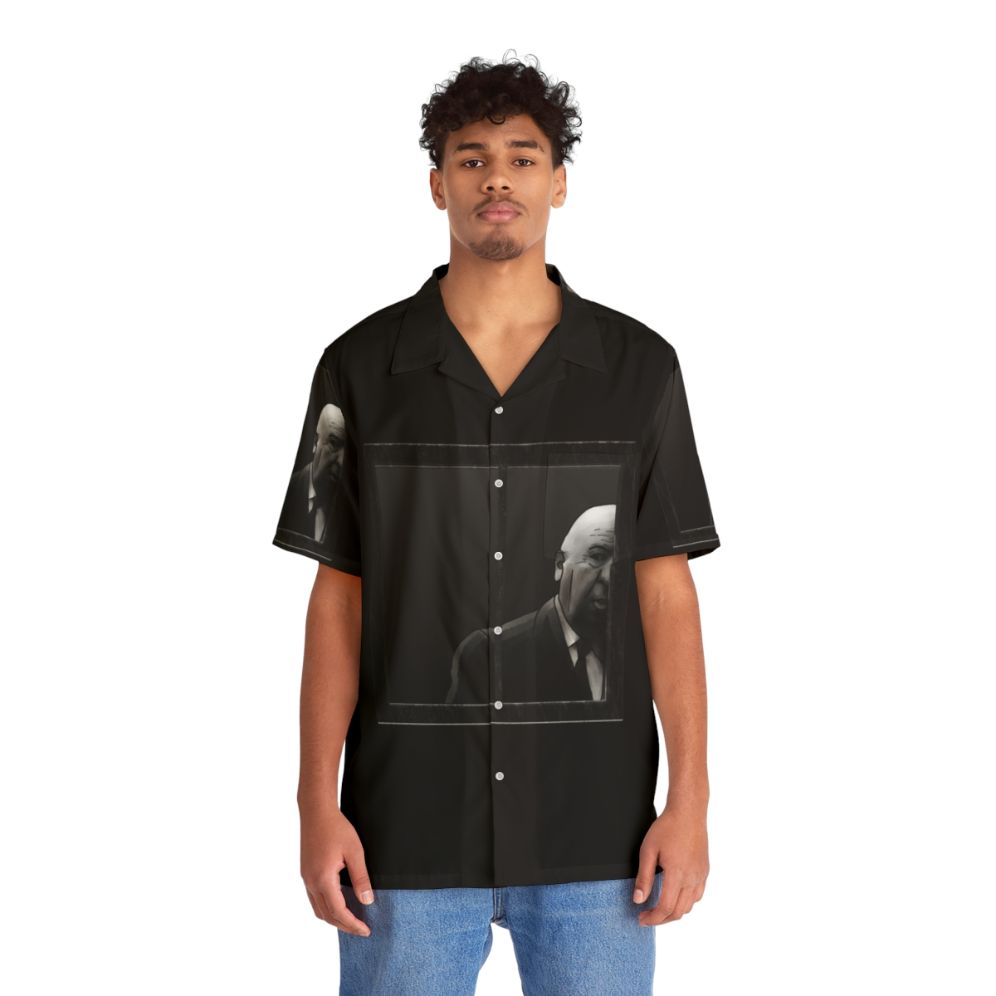 Alfred Hitchcock Hawaiian Shirt - Graphic Tee with Iconic Movie Director Artwork - Lifestyle