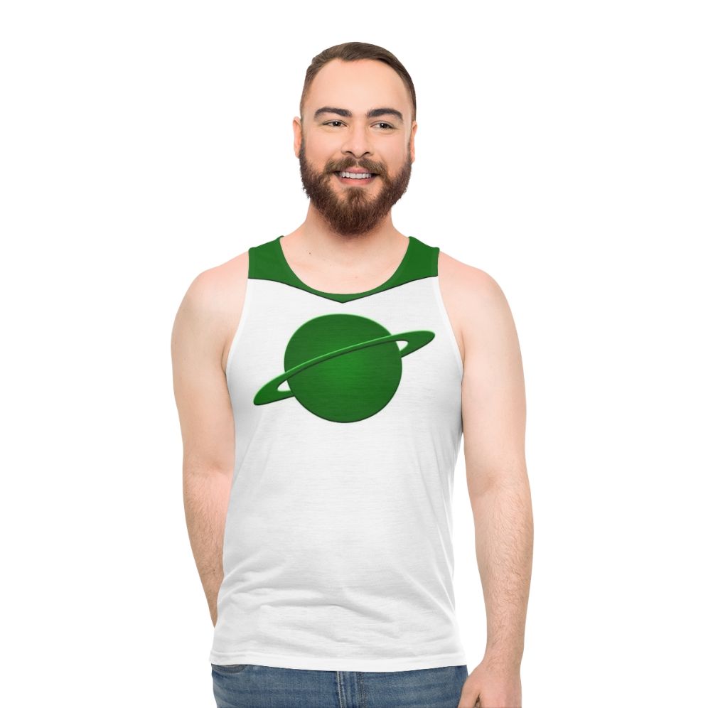 Eco-friendly green planet unisex tank top - men