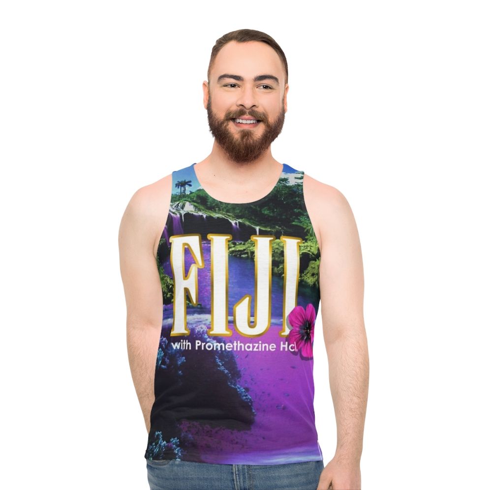 Purple vaporwave aesthetic unisex tank top - men