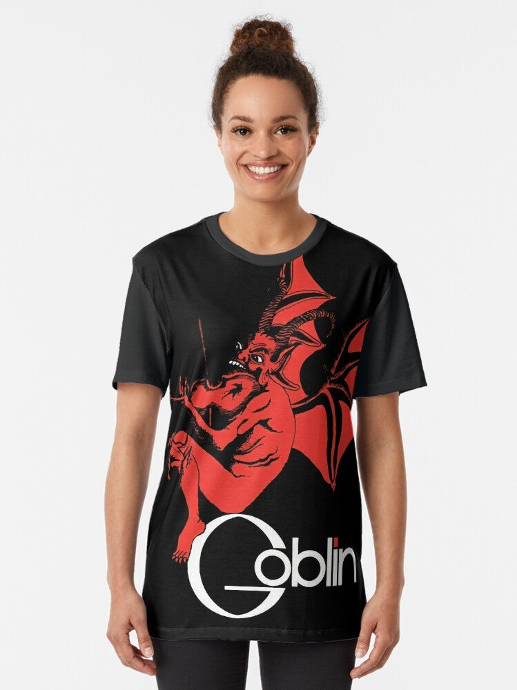 Progressive rock band goblin logo graphic t-shirt - Women